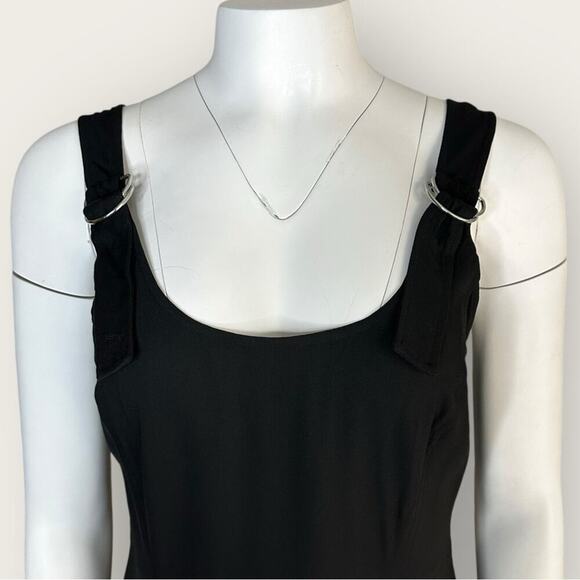 NWT | A.L.C. | Sander Buckle Strap Midi Dress | Black | Size 12 - Picture 7 of 16